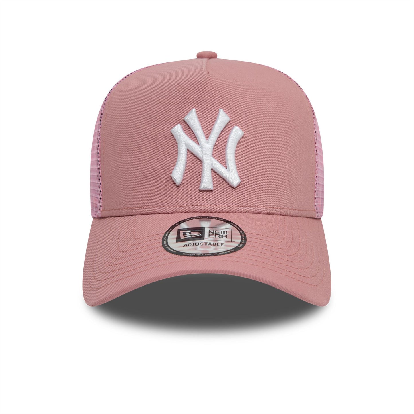 New York Yankees League Essential Dark Pink 9FORTY A-Frame Trucker Adjustable Cap
