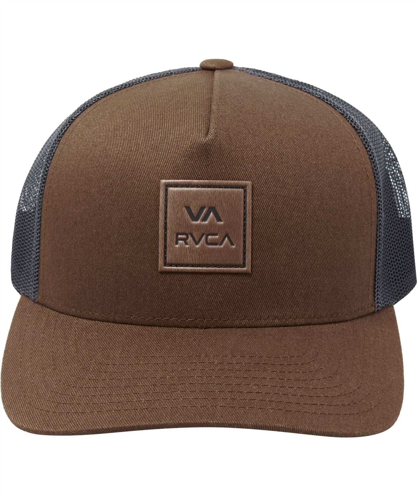 RVCA Men's Trucker Snapback Curve Cap ATW brown