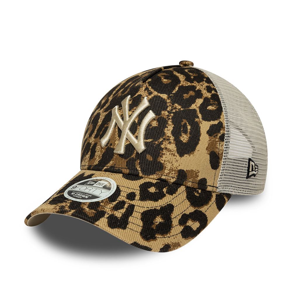 New York Yankees Womens Leopard Trucker 9Forty New Era Cap