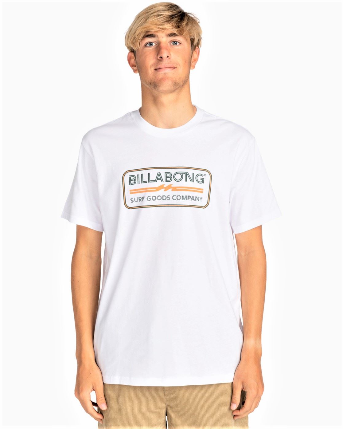 Billabong Mens SS Cotton T-Shirt ~ Trademark white