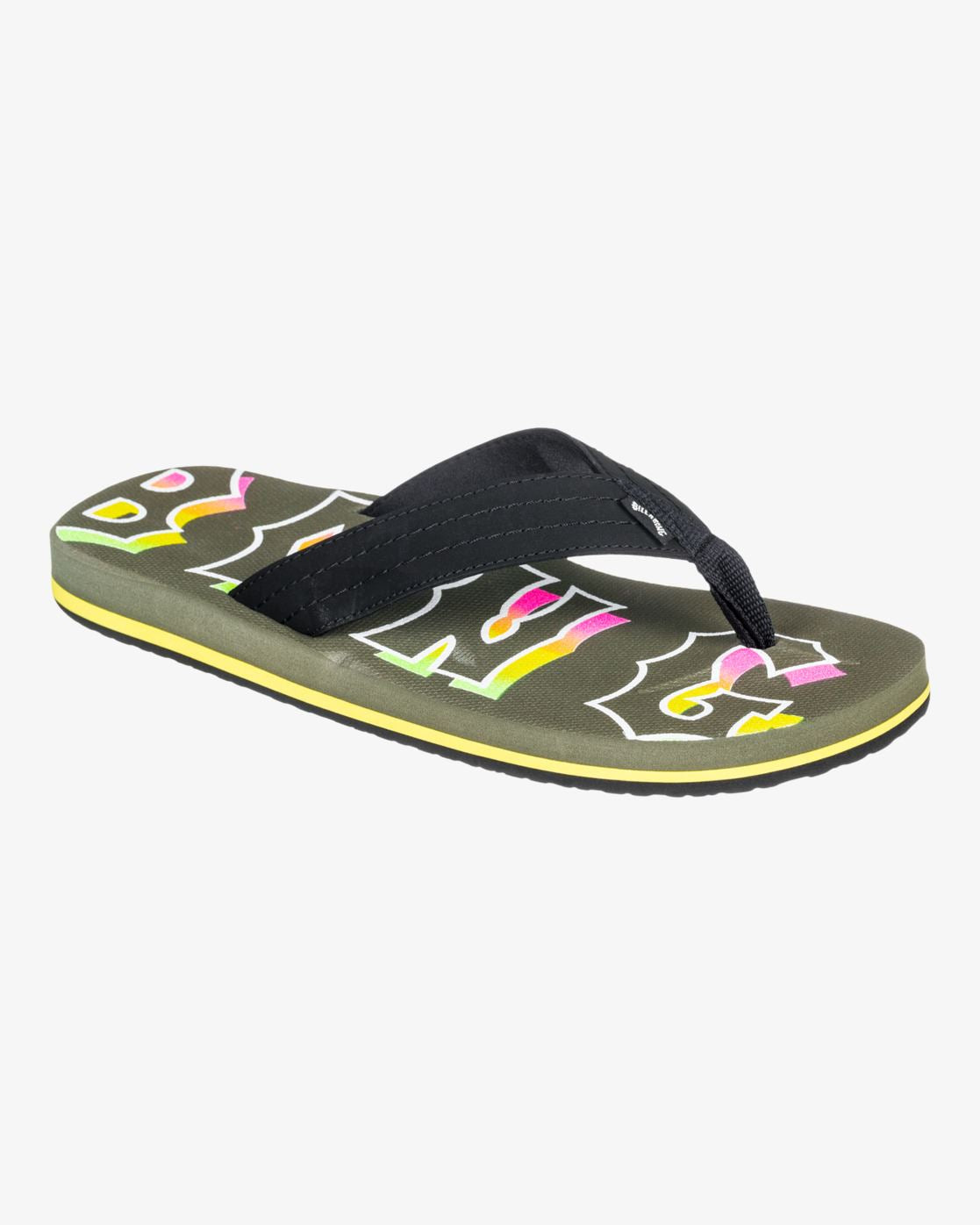 Billabong Sandals Mens Open Toe All Day Theme Military Grey
