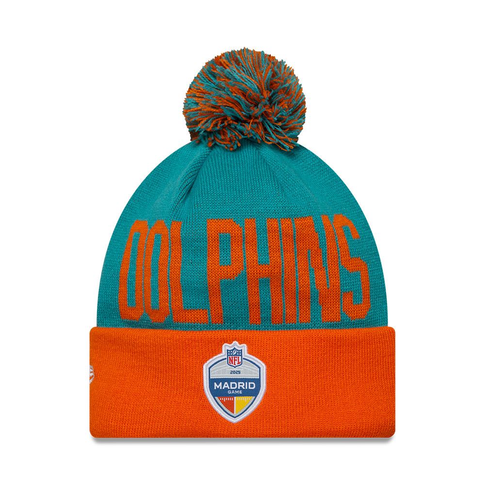 Miami Dolphins NFL Madrid Games Cuff Knit Beanie Turquoise