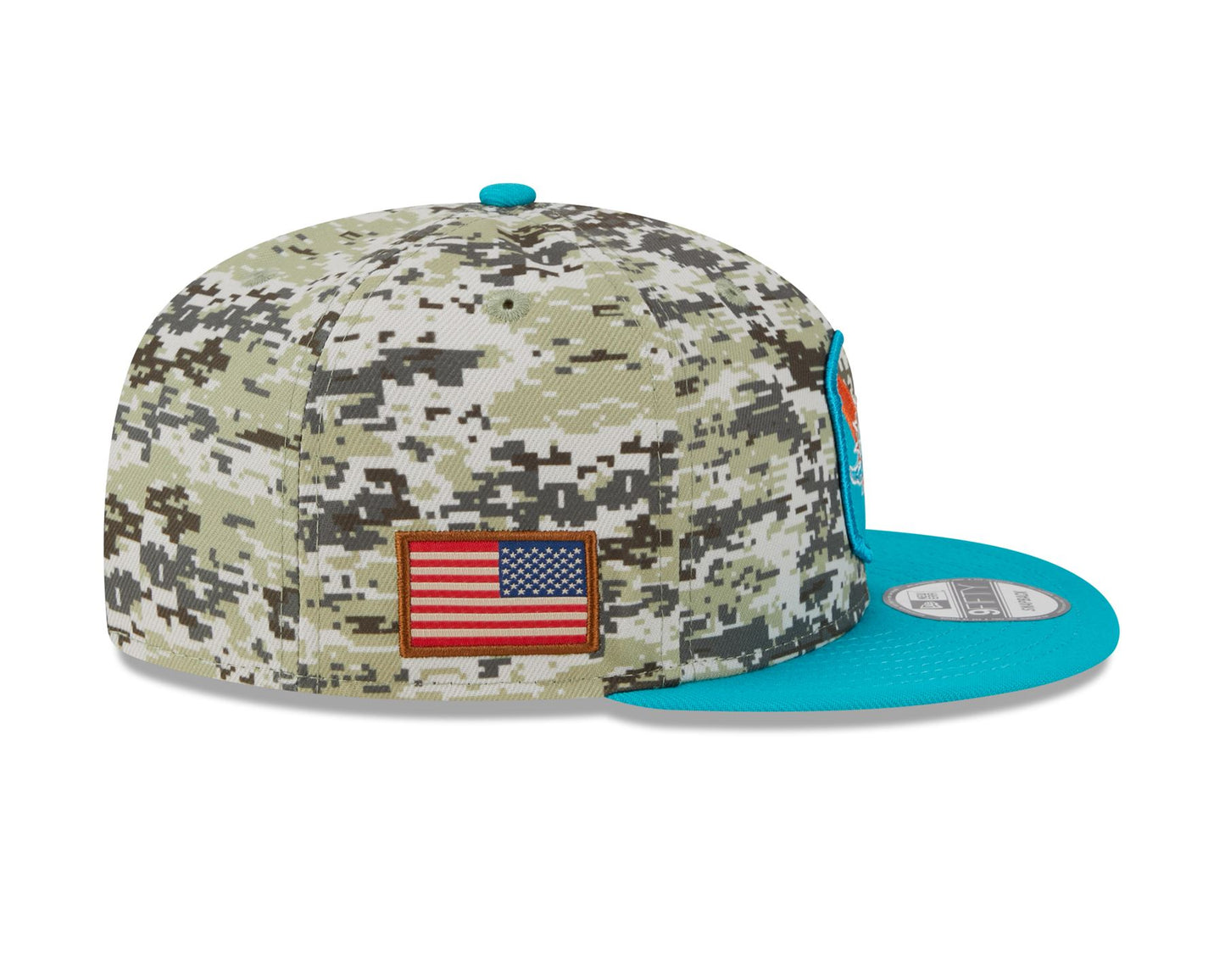 New Era Mens NFL Salute To Service Snapback 9Fifty Cap ~ 'Miami Dolphins' camo