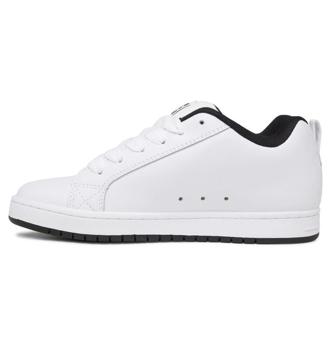 DC Shoes Men’s Leather Court Graffic Sneaker Colour White/Black