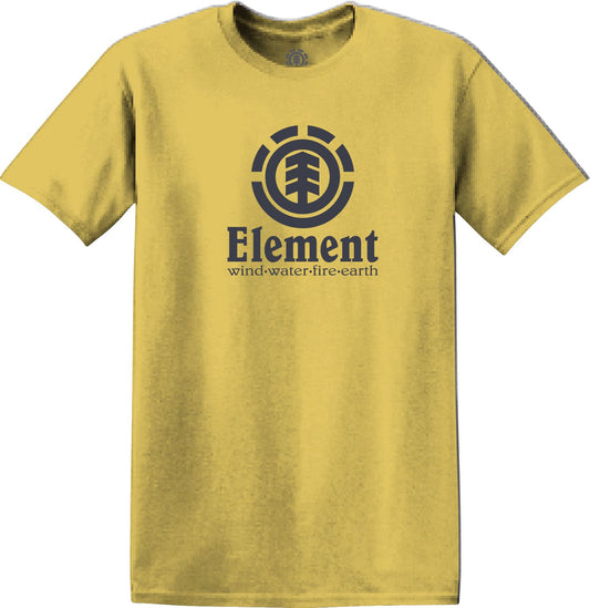 Element Men's Cotton T-Shirt ~ Vertical SS cream gold