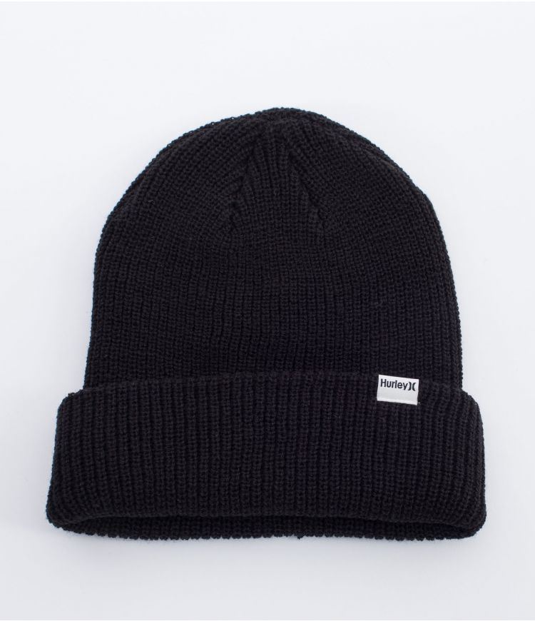 Hurley Harbor Cuff Beanie Knitted Black