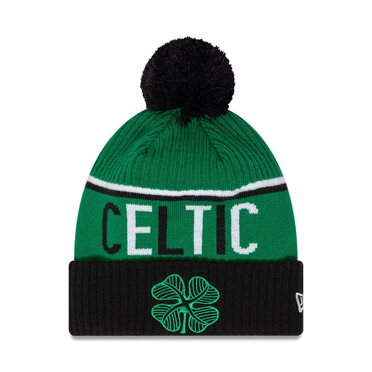 Celtic FC Green Sport Cuff Bobble Beanie Hat New Era