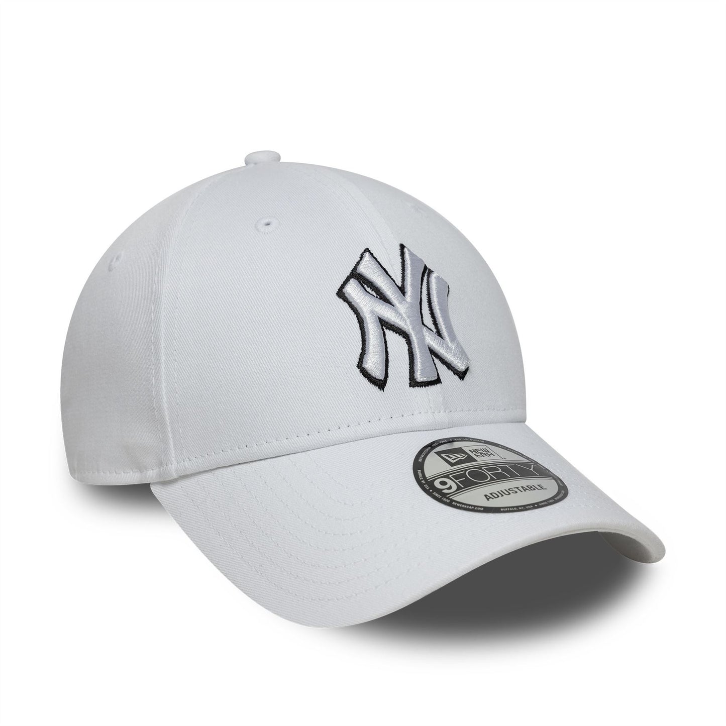 New York Yankees Outline 9Forty Adjustable White Cap