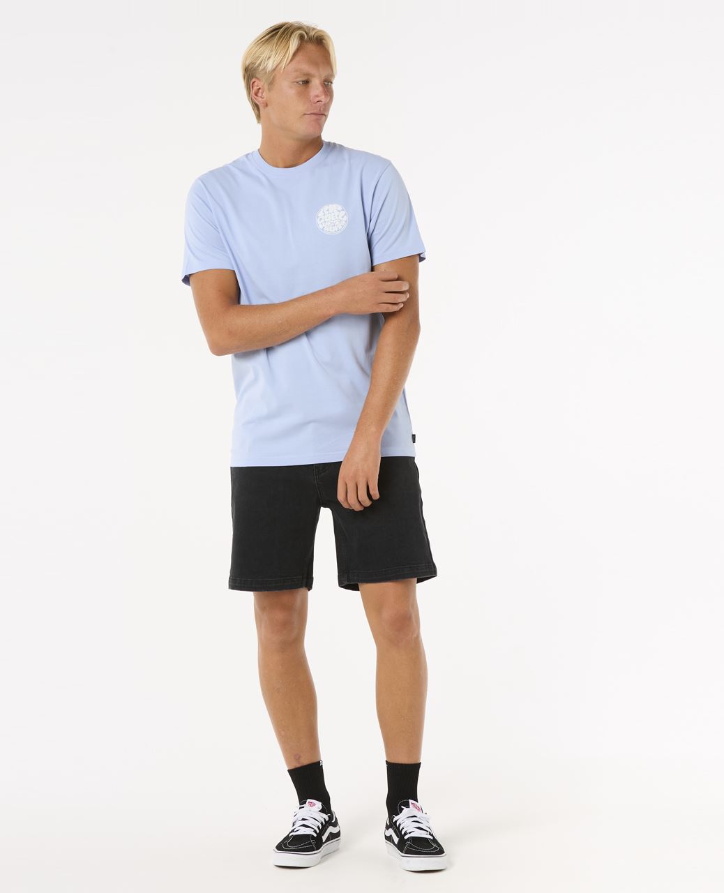 Rip Curl Wettie Icon SS Mens T-Shirt Ice Blue
