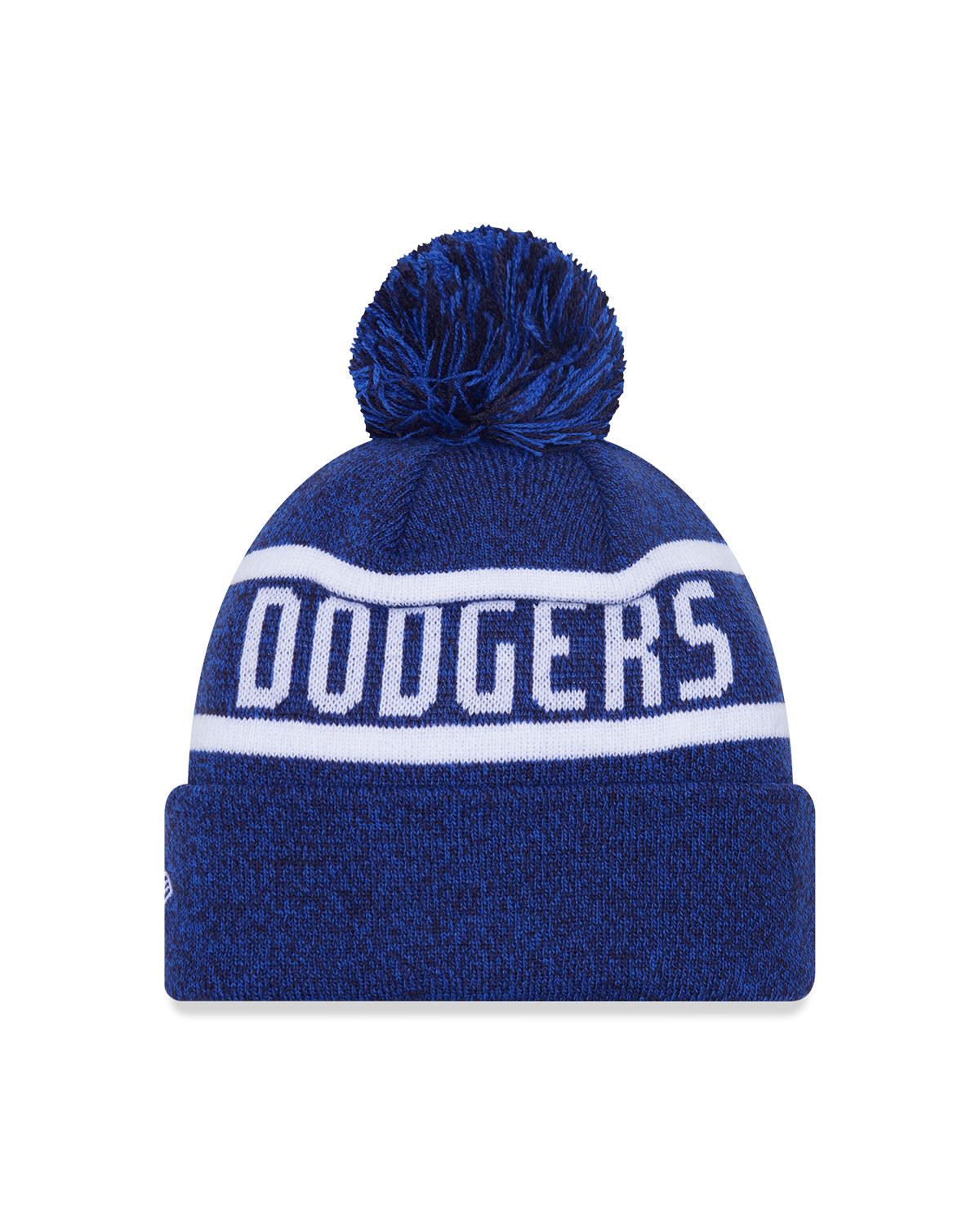 New Era Mens Knitted Jake Bobble Cuff Beanie ~ LA Dodgers blue