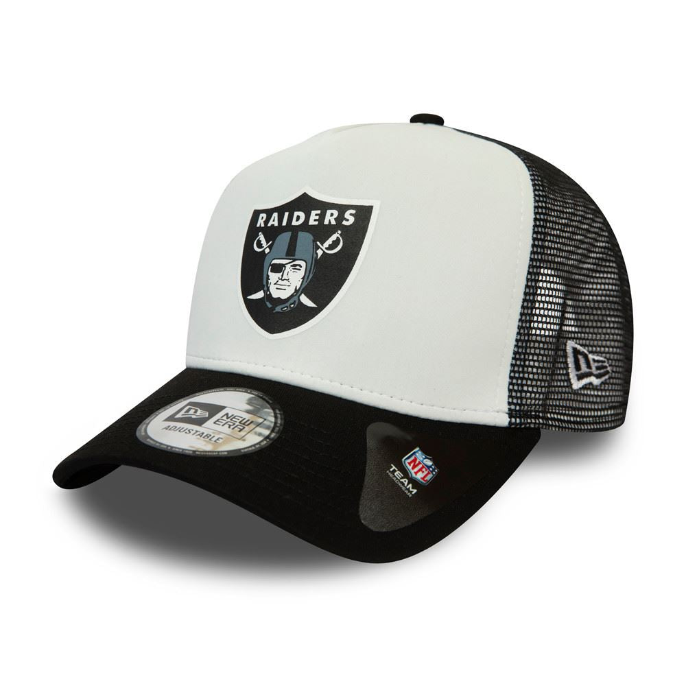 New Era Men's Team Colour Block Trucker Cap ~ LA Raiders white