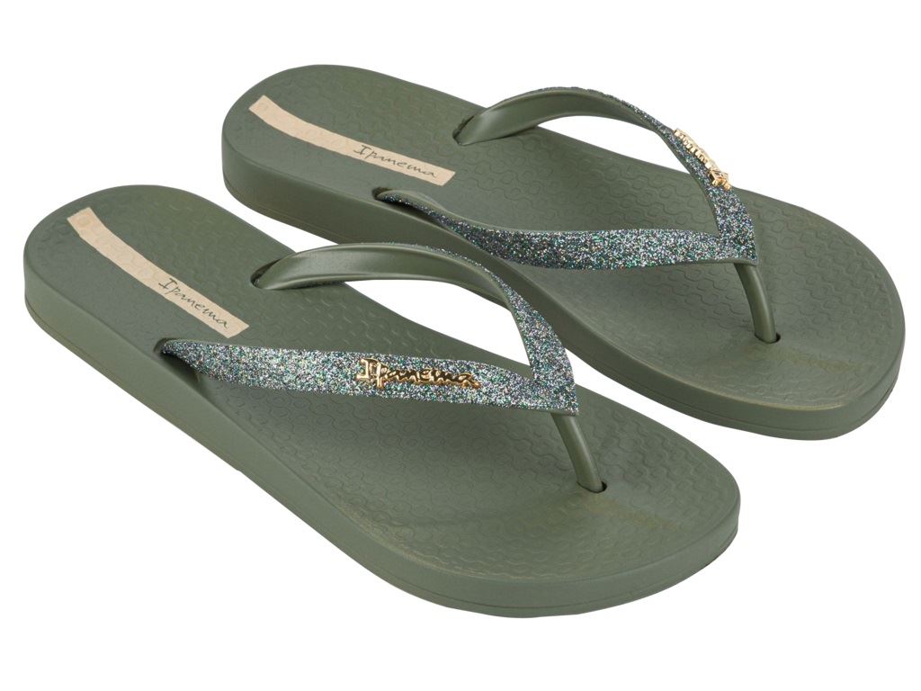 Ipanema Womens Flip Flip Glitter Lolita Green