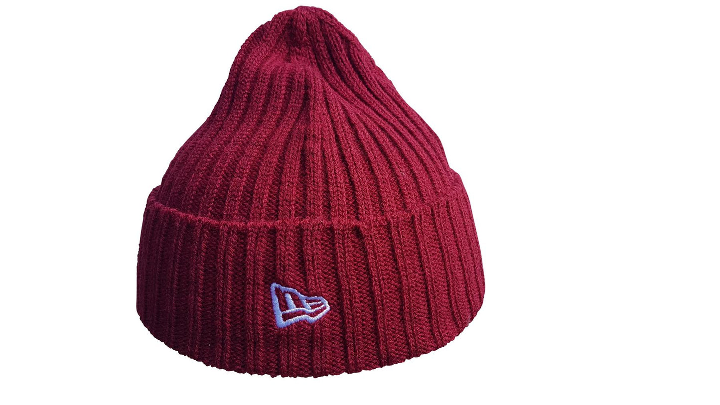 New Era Mens Short Cuff Beanie ~ New Era red
